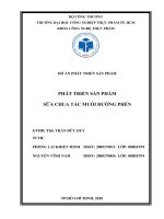 ĐỒ án PHÁT TRIỂN sản PHẨM PHÁT TRIỂN sản PHẨM sữa CHUA tắc MUỐI ĐƯỜNG PHÈN 