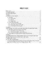 TIỂU LUẬN ẢNH HƯỞNG của tôn GIÁO đến đời SỐNG xã hội VIỆT NAM 