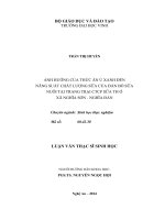 Ảnh hưởng của thức ăn ủ chua đến năng suất, chất lượng của đàn bò sữa nuôi tại trang trại công ty cổ phần sữa th ở xã nghĩa sơn   nghĩa đàn    