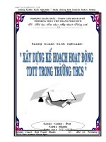 SKKN xây dựng kế hoạch hoạt động thể dục thể thao trong trường THCS  