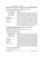 CẢI THIỆN THIẾT bị hỗ TRỢ NGƯỜI KHIẾM THỊ điều HƯỚNG DI CHUYỂN DÙNG SÓNG SIÊU âm