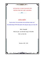 SÁNG KIẾN dạy học dự án “sản xuất thuốc trừ sâu sinh học từ thực vật” theo định hướng STEM nhằm phát triển năng lực sáng tạo của học sinh  