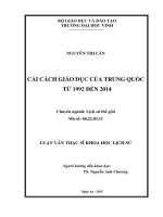 Cải cách giáo dục của trung quốc từ 1992 đến 2014    