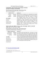 TỐI ưu hóa hệ THỐNG NĂNG LƯỢNG TÍCH hợp TRÊN cơ sở mô HÌNH TRUNG tâm NĂNG LƯỢNG