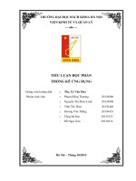 Bài tập lớn thống kê ứng dụng 