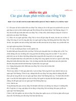 Các giai đoạn phát triển của tiếng việt   nhiều tác giả  