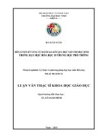 Rèn luyện kỹ năng tự đánh giá kết quả học tập cho học sinh trong dạy học hóa học 10 trung học phổ thông    