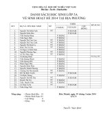 DANH SACH HS 5A1314SINH HOAT HE