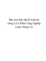 Bao cao thuc tap ke toan tai cong ty Co Phan
