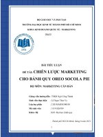 ĐỀ tài CHIẾN lược MARKETING CHO BÁNH QUY OREO SOCOLA PIE 
