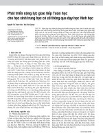 Phát triển năng lực giao tiếp Toán học cho học sinh trung học cơ sở thông qua dạy học Hình học