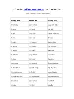 Từ vựng tiếng Anh lớp 5 Unit 4: Did you go to the party?