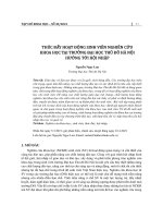 Thúc đẩy hoạt động sinh viên nghiên cứu khoa học tại trường Đại học Thủ đô Hà Nội hướng tới hội nhập