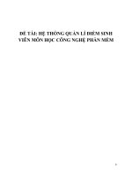 Bài tập lớn môn công nghệ phần mềm hệ thống quản lý điểm sinh viên