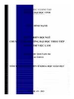 Tóm tắt luận án: Phát triển đội ngũ chuyên viên trường đại học theo tiếp cận vị trí việc làm.
