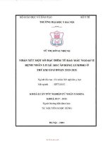 Nhận xét một số đặc điểm tế bào máu ngoại vi bệnh nhân lơxêmi cấp dòng lympho ở trẻ em giai đoạn 2020 2021 