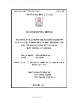 Xác định tỷ lệ nhiễm treponema pallidum của các bệnh nhân đến khám tại bệnh viện da liễu trung ương từ tháng 10 đến tháng 12 năm 2020 