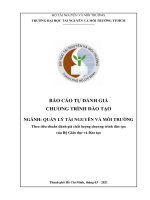 TRƯỜNG ĐẠI HỌC TÀI NGUYÊN VÀ MÔI TRƯỜNG TP.HCM BÁO CÁO TỰ ĐÁNH GIÁ CHƯƠNG TRÌNH ĐÀO TẠO NGÀNH: QUẢN LÝ TÀI NGUYÊN VÀ MÔI TRƯỜNG