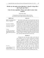 Phí tổn của chủ nghĩa tư bản thân hữu: Lý thuyết và thực tiễn ở một số quốc gia Châu Á