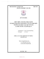 Kiến thức thái độ thực hành về phân loại chất thải rắn y tế của sinh viên trường đại học y hà nội năm 2021 và một số yếu tố liên quan