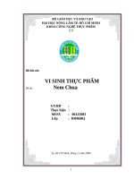 Ứng dụng vi sinh vật trong sản xuất nem chua