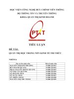 Tiểu luận Quản trị học trong nền kinh tế tri thức (PTITHCM 2020)