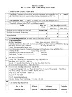 THUYẾT MINH ĐỀ TÀI KHOA HỌC CÔNG NGHỆ CẤP CƠ SỞ