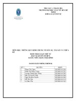 NHỮNG QUY ĐỊNH CHUNG về dân sự, tài sản và THỪA kế BUỔI THẢO LUẬN  bảo vệ QUYỀN sở hữu 