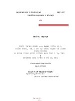 Thực trạng bệnh sâu răng viêm lợi kiến thức thái độ và thực hành vệ sinh răng miệng ở sinh viên điều dưỡng năm thứ 1 và thứ 3 trường cao đẳng y tế hà nội 