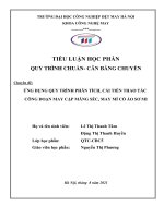 BÀI TIỂU LUẬN QUY TRÌNH CHUẨN CÂN BẰNG CHUYỀN