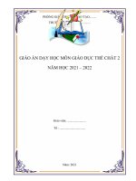 Giáo án giáo dục thể chất 2 cả năm bộ sách cánh diều biên soạn theo mẫu công văn 5512 mới nhất
