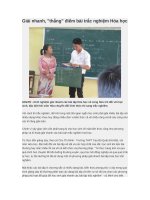 Giai nhanh thang diem bai trac nghiem Hoa hoc