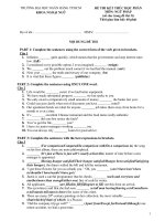 Đề thi kết thúc học phần môn Ngữ pháp năm 2019-2020 - Trường Đại học Ngân Hàng TP.HCM (Đề 2)