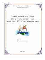 Giáo án môn toán 6 HK2 bộ sách kết nối tri thức với cuộc sống mẫu công văn 5512 mới nhất