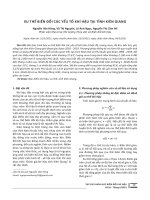 Xu thế biến đổi các yếu tố khí hậu tại tỉnh Kiên Giang