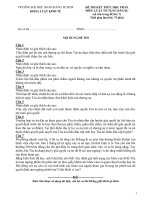 Đề thi kết thúc học phần môn Luật Tố tụng Dân sự năm 2019-2020 - Trường Đại học Ngân Hàng TP.HCM