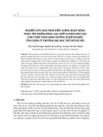 Nghiên cứu giải pháp điều chỉnh hoạt động thực tập nhằm nâng cao chất lượng đào tạo giáo viên theo định hướng nghề nghiệp ứng dụng ở Trường đại học thủ đô Hà Nội