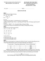 Đề thi kết thúc học phần môn Mô hình toán kinh tế năm 2019-2020 - Trường Đại học Ngân Hàng TP.HCM (Đề 1)