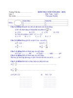 De KT Toan 5 cuoi nam 20142015 dap an Long My