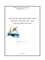 Giáo án tiếng anh 6 học kì 2 2 sách GLOBAL SUCCESS mẫu 5512 mới nhất 2021