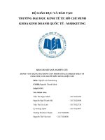 Tiểu luận nghiên cứu marketing hành vi sử dụng hai dòng sản phẩm sữa lúa mạch Milo và Ovaltine của người tiêu dùng hiện nay