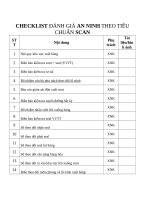 CHECKLIST ĐÁNH GIÁ AN NINH THEO TIÊU CHUẨN SCAN