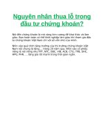 Nguyên nhân thua lỗ trong đầu tư chứng khoán