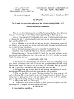 KH tuyen sinh nam hoc 20142015 Thanh Oai