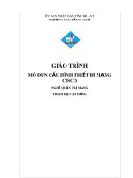 Giáo trình mô đun Cấu hình thiết bị mạng CISCO (Nghề Quản trị mạng - Trình độ cao đẳng) - CĐ Kỹ thuật Công nghệ BR-VT