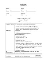 Giáo án môn tiếng anh lớp 2 bộ sách kết nối tri thức với cuộc sống mẫu mới