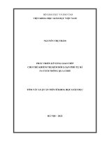 Phát triển kĩ năng giao tiếp cho trẻ khiếm thị kèm rối loạn phổ tự kỉ 5   6 tuổi thông qua chơi TT 