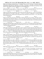 Cac cau thi DH 2014 haykho co dap an 2