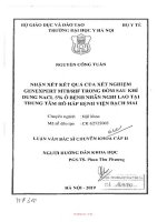 Nhận xét kết quả của xét nghiệm genexpert MTB RIF trong đờm sau khí dung nacl 5% ở bệnh nhân nghi lao tại trung tâm hô hấp bệnh viện bạch mai 