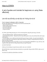 Làm thế nào để thấy cả một bầu trời “thống kê mô tả” – how to STATA 